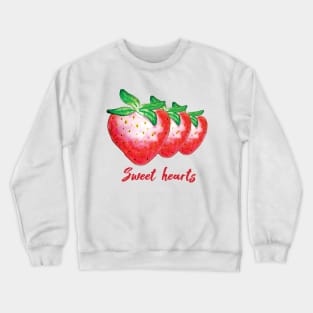 Aquarelle strawberries Crewneck Sweatshirt